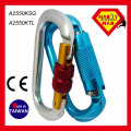 O Shaped Useful Twist Lock Aluminum Climbing Carabiner Made in Taiwan